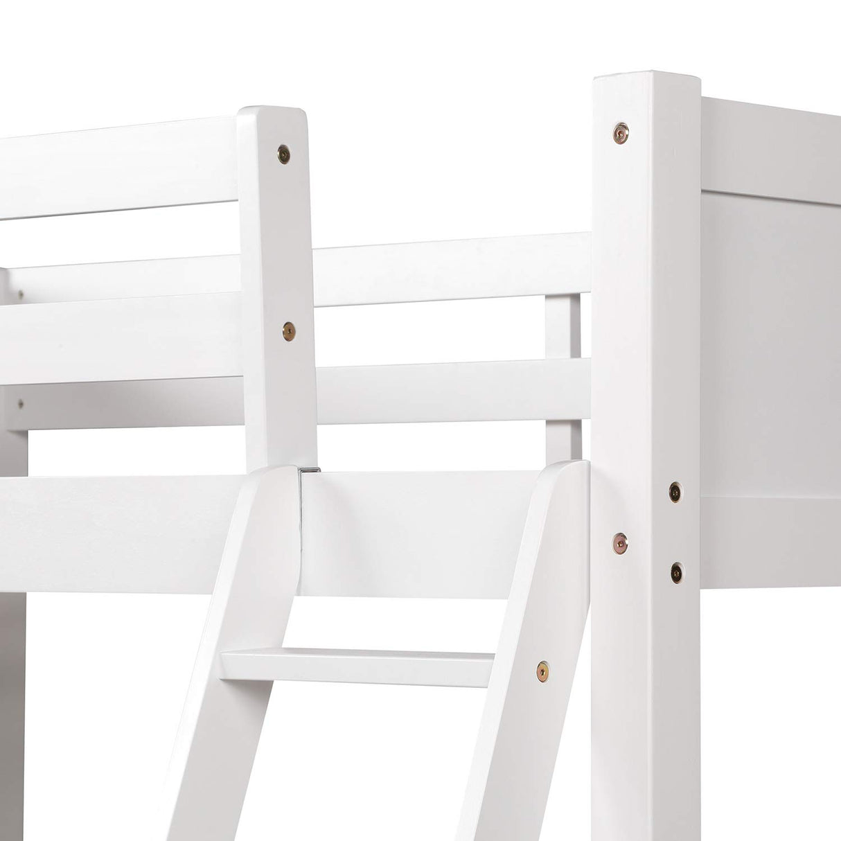 High-Quality Twin Size Wooden Loft Bed with Ladder and Safety Rail by Harper & Bright Designs Harper & Bright Designs