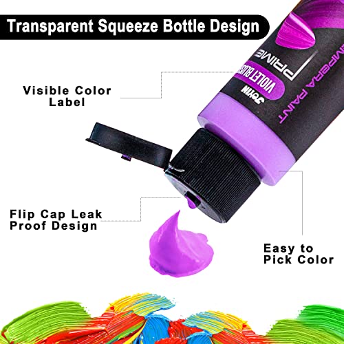 JOYIN 12PCS Washable Kids Tempera Paint Set (2 oz Each), Liquid Paint with 6 Brushes, 2 Palette & 1 Stretchable Washing Bucket , Non-Toxic Kids Paint JOYIN