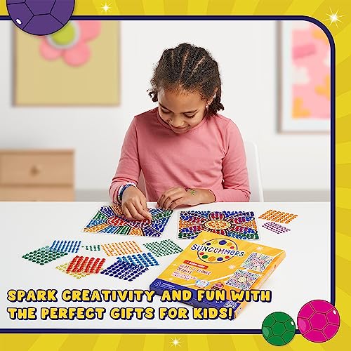 SUNGEMMERS Window Art Suncatcher Kits - Great Birthday Gift Idea, 6 7 8 9 10 11 12 Year Old Girl - Fun Arts for Kids, Spring Crafts PURPLE LADYBUG