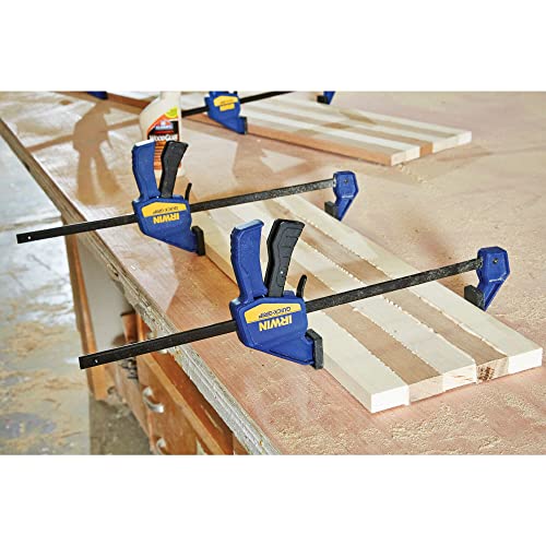 IRWIN QUICK-GRIP Bar Clamp, One-Handed, Micro, 4-1/4-Inch (1964746) , Yellow IRWIN