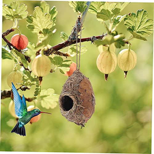 LIOOBO Straw Bird Nest Straw Bird Breeding Hummingbird Straw Toy Parrot Bird Bed Parrot Bed Unfinished Birdhouses Woven Bird Hut Out Door Decor LIOOBO