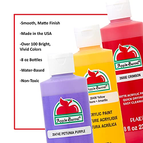 Apple Barrel Acrylic Paint in Assorted Colors (8 Ounce), 20404 Black Apple Barrel