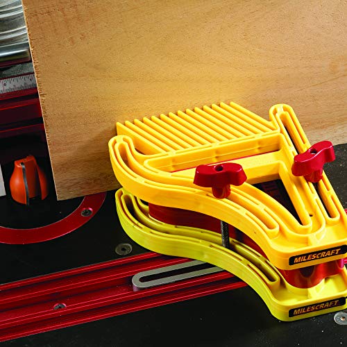 Milescraft 1407 D/T Feather Board – Universal Dual or Tandem Feather Boards for Woodworking on Table Saws, Router Tables and Band Saws Milescraft