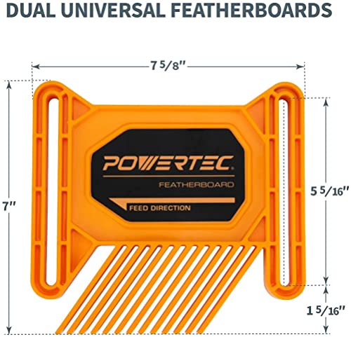 POWERTEC 71551V Safety Kit - Featherboard, Push Block and Push Stick, 3 PK POWERTEC