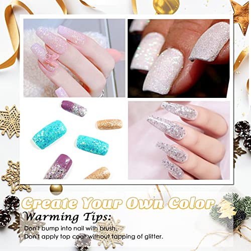 Ceya Chunky Glitter, 4.9oz/ 140g Iridescent White Craft Glitter Powder Mixed Fine Metallic Nail Sequins Flakes for Epoxy Resin, DIY Crafts Tumblers ceya