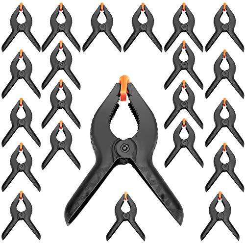 ZOENHOU 6 Inch 22 PCS LONG-Strong Spring Clamp Set, Nylon Plastic Clips Heavy Duty Clamp with Flexible Jaw Pad and Anti-slip Handles for Woodworking ZOENHOU