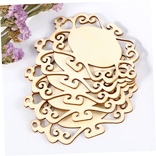 Anneome 5pcs Wedding Decor Unfinished Wood Shapes Wooden Slices Blank Wooden Hanging Heart Decorations Embellishments for Crafting Wood Decor Anneome