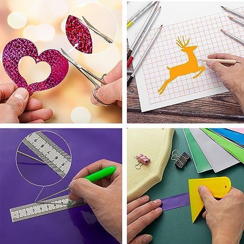 Craft Tools Set Weeding Tools Kit for Vinyl, Craft Vinyl Tools Kit for Weeding Vinyl, Silhouettes, DIY Art Work Cutting, Hobby, Scrapbook, Cameos, Dorhui