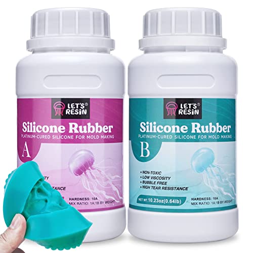 Flexible Silicone Mold Making Kit, 43Oz Liquid Platinum Cured Silicone  Rubber W/