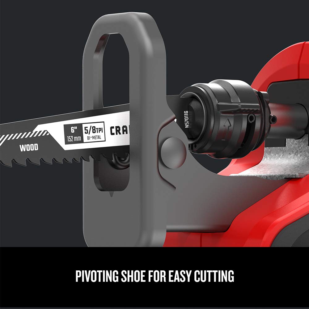 CRAFTSMAN V20 Cordless Reciprocating Saw Kit, 3,000 RPM, 14.5 inch, Battery and Charger Included (CMCS300M1) Craftsman