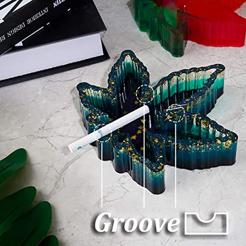 Ashtray Mold for Resin, Large Leaf Silicone Mold for Epoxy Resin, Maple Leaf Rolling Tray for Jewelry Storage Box, DIY Craft Gift, Home Decoration Vastsoon