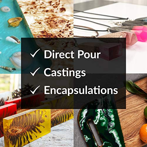 Crystal Clear Epoxy Resin 1/2 Gallon Kit 2 Part Epoxy Resin for Tumblers, Wood, Table Top, Countertop, Bar & Craft Art, Resin Molds Clear Casting HIPPIE CRAFTER