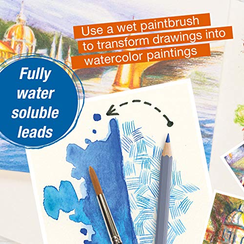 Faber-Castell Goldfaber Aqua Watercolor Pencils Gift Set - 36 Count, 12 Pastel and 24 Standard Colors, Water Coloring Pencils for Adults Faber-Castell