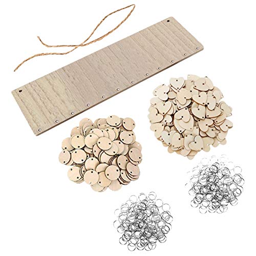 Samanter Blank Birthday Board Wall Hanging Famliy Birthday Reminder Board Wooden Calendar DIY Unfinished Wood Slices Decoration Samanter