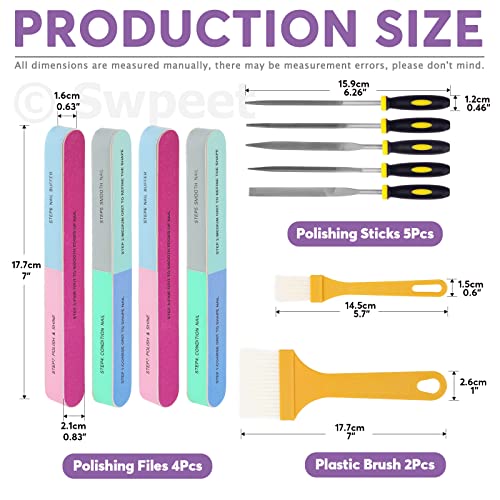 Swpeet 26Pcs Resin Sanding and Polishing Assortment Kit, Including 240# 600# 1000# 2000# 3000# 5000# Sand Papers, Resin File, Polishing Blocks, - WoodArtSupply