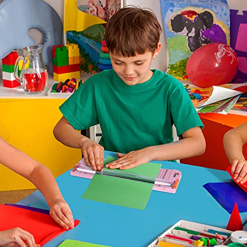 Firbon A4 Paper Cutter 12 Inch Titanium Straight Paper Trimmer with Side Ruler for Scrapbooking Craft, Paper, Coupon, Label, Cardstock(Pink) Firbon