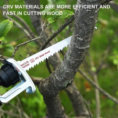 Hanida 9-Inch Wood Pruning Saw Blades for Reciprocating/Sawzall Saws - Wood Cutting Set - 12 Pack Hanida