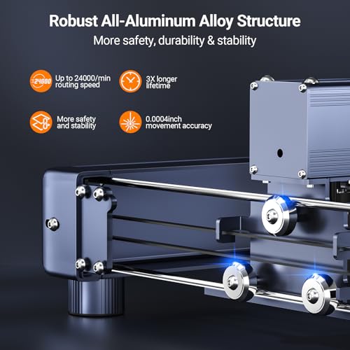 WIZMAKER L1 Laser Engraver, 20W Output Power Laser Cutter, High Accuracy Laser Engraving Machine, 120W Laser Cutting Machine with Air Assist, Lazer WIZMAKER