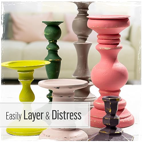 FolkArt Home Décor Chalk 8 fl oz Greens Kit, Including 2 Ultra Matte 2 Piece, 96416 Paint and Brush Set FolkArt