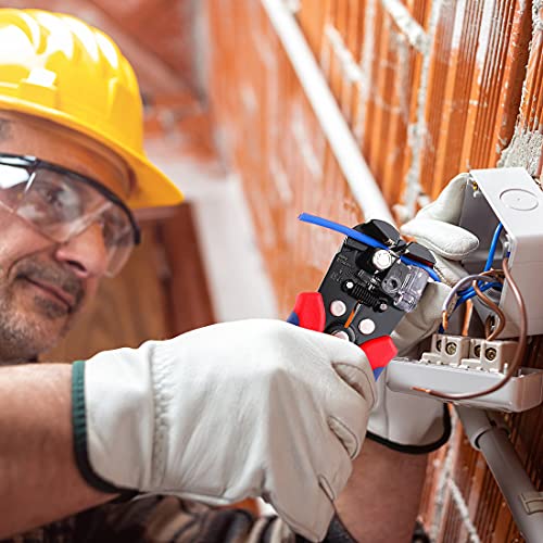 WORKPRO Self Adjusting Wire Stripper, 3-in-1 Automatic Wire Stripper/Cutter/Crimper, AWG10-24, 8 Inch Multi Pliers For Electrical Wire Stripping, WORKPRO