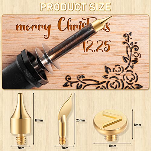 56 Pieces Wood Burning Tip Letter Wood Burning Tip Set Including Alphabet Number Symbol for Wood Burner Craft DIY Embossing Carving Wood Burning Mixweer