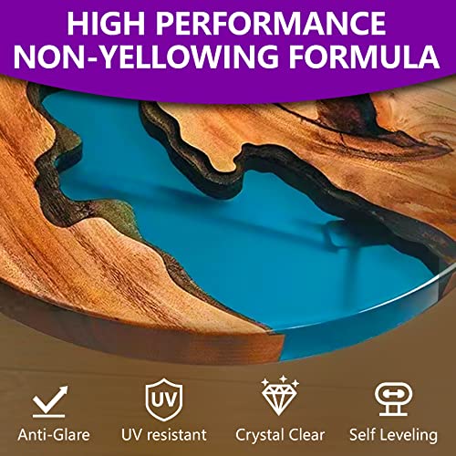 Demorex 1 Gallon Crystal Clear Epoxy Resin Kit, High Gloss & Bubbles Free Resin Supplies for Art Coating and Casting, Craft DIY, Wood, Tabletop, Bar