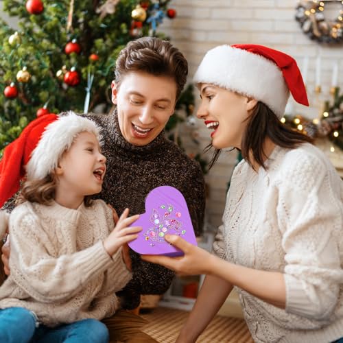 Fennoral 2 Pack Wooden Box Craft Kit for Kids Paint You Own Wooden Jewelry Box DIY Coloring Wooden Treasure Box Arts and Crafts Kit for Girls Art Fennoral