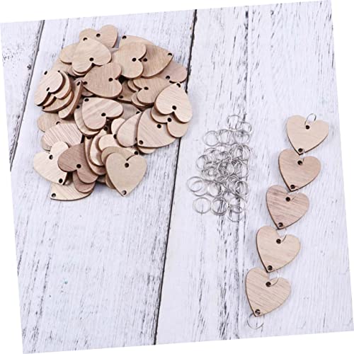 50pcs wedding table decor wood hearts DIY wood craft birthday calendar unfinished wood slices Heart Boards Calendar birthday tracker board office CIMAXIC