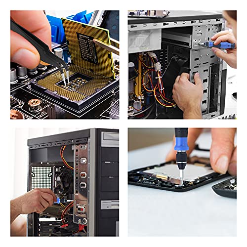 Mini Screwdriver Set with 42 Bits, VCELINK 45 in 1 Small Precision Magnetic Tiny Screwdriver Bit Kit with Tweezers & Extension Shaft for Laptop, PC, VCELINK