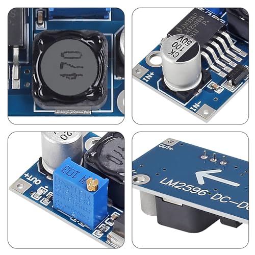 5 Pack LM2596 DC to DC Buck Converter 3.0-40V to 1.5-35V Power Supply Step Down Module AITRIP