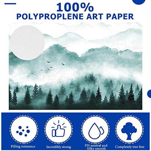 Fuutreo 20 Sheets Watercolor Paper 22 x 30" Large 140 lb Heavyweight Drawing Paper White Painting Art Paper for Beginners, Artists and Professionals Fuutreo