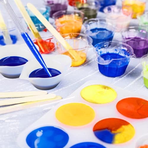 Silicone Measuring Cups for Epoxy Resin,JANCHUN Resin Supplies with 250&100ml Silicone Cups, Hard Stir Sticks,Epoxy Mixer,Color Cups,Mixing Tools for JANCHUN