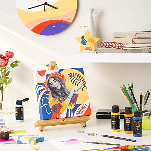 ARTEZA Craft Acrylic Paint, 2oz/60 ml Bottles, Water-Based, Matte Finish Paints,Art Supplies for Art & DIY Projects on Glass, Wood, Ceramics, ARTEZA