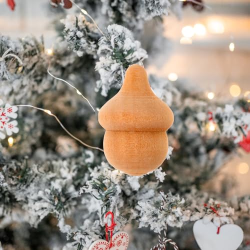 Amosfun 20 Pcs DIY Wooden Christmas Peg Dolls Unfinished Wooden Peg Doll for Arts and Crafts Living Room Office Home Ornament (Acorns) Amosfun