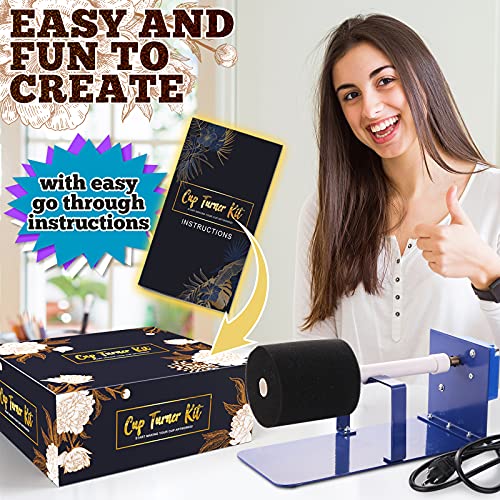 Alloytop Cup Turner Kit with Epoxy Resin kit for Beginner - Stainless Steel Turners Tumblers Machine Tool Art DIY Supplies Glitters Silicone Pads Alloytop