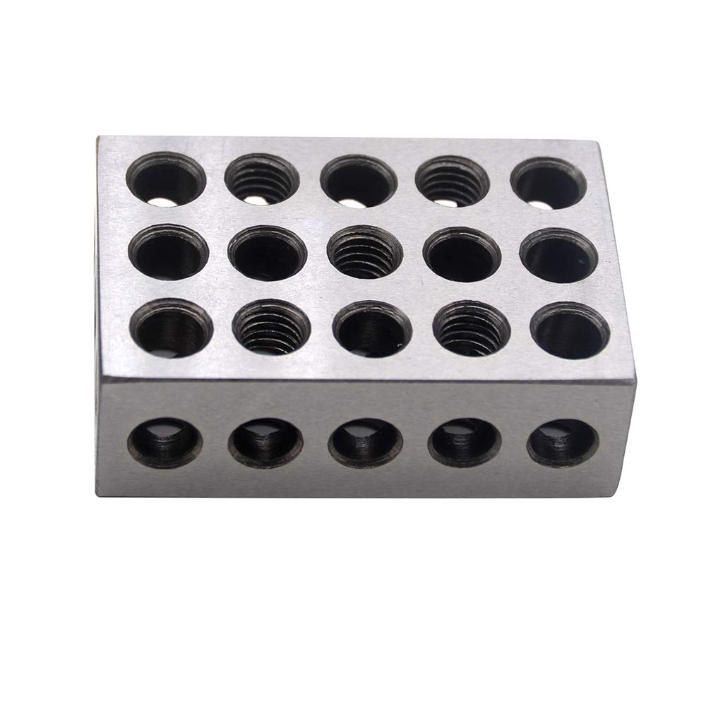 Oudtinx 1-2-3 Blocks Matched Pair Hardened Steel 23 Holes (1"x2"x3") Set Precision Machinist Milling Oudtinx