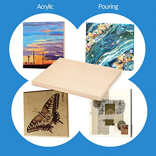 Unfinished Birch Wood Canvas Panels Kit, Falling in Art 2 Pack of 20 x20’’ Studio 3/4’’ Deep Cradle Boards for Pouring Art, Crafts, Painting, and Falling in Art