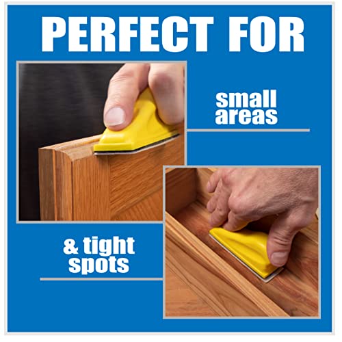Sanding Mouse Mini Detail Sander with 50 Pre-Cut Gold Sanding Strips • 10 each of The Following Grits are Included: 80, 120, 150, 220 and 400 KEYSTONE