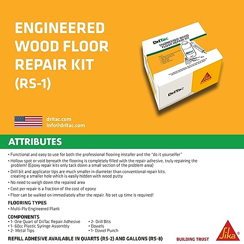 DriTac Wood Floor Repair Kit-Engineered Flooring ONLY 32oz DriTack, Dri Tac, DriTac