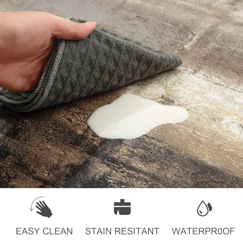 MAYHMYO Anti Fatigue Kitchen Mat - Set of 2 - Taupe Abstract Art Comfort Mats - Cushioned, Non Slip Floor Mat MAYHMYO