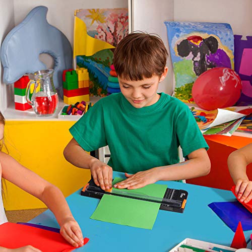 Firbon A4 Paper Cutter 12 Inch Titanium Paper Trimmer Scrapbooking Tool with Automatic Security Safeguard and Side Ruler for Craft Paper, Coupon, Firbon