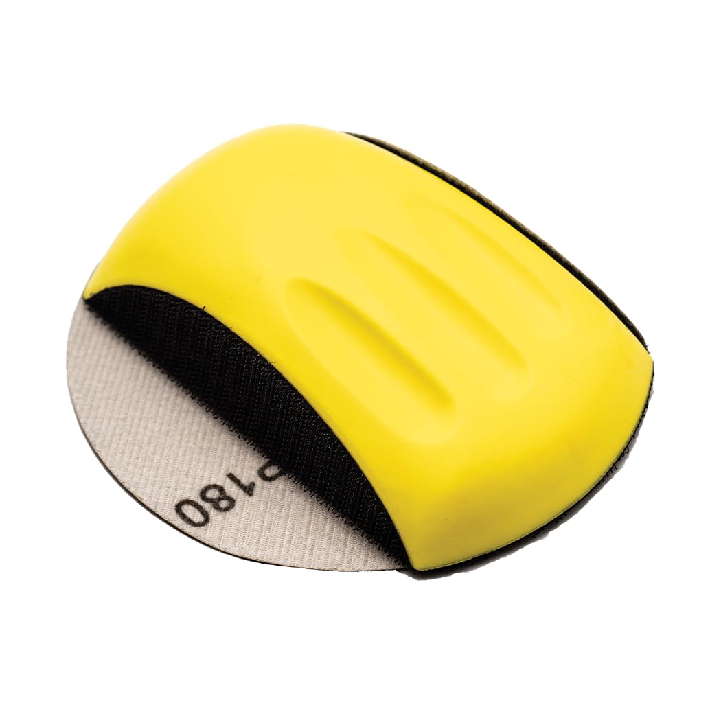 HOOK AND LOOP BLOCK KIT 6 Inch Round & Mouse Hand Sanding, interface pads Ideal for Woodworking, Furniture Restoration, Home and Automotive Body, Lauco