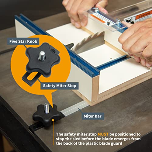 POWERTEC 71590 Table Saw Small Parts Sled POWERTEC