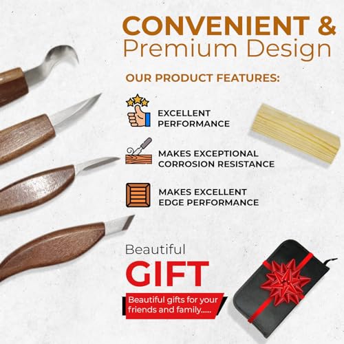 Wood Carving Kit 27PCS Wood carving Tools Sculpting Tools Carving knife kit Wood Chisel Knife whittling knife kit wood working tools vodnys