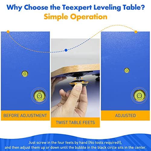 Teexpert Resin Leveling Companion, for Self-Leveling Epoxy Resin & Art Projects, Multipurpose Working Table with Surface Board (16''x 12''), Spirit Teexpert