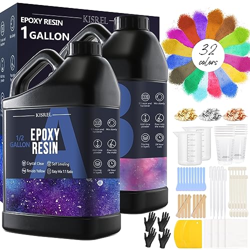 FUHITIM Epoxy Resin 1 Gallon - Crystal Clear Epoxy Resin Kit