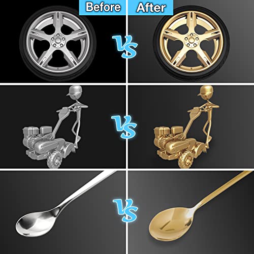 5 Liquid Gold Paint Pens for Art, Mirror Chrome Marker, Reflective Gloss Permanent Marker, Touch Up Repair Paint Pen for Model, Wood, Rock, Glass, DAPAWIN