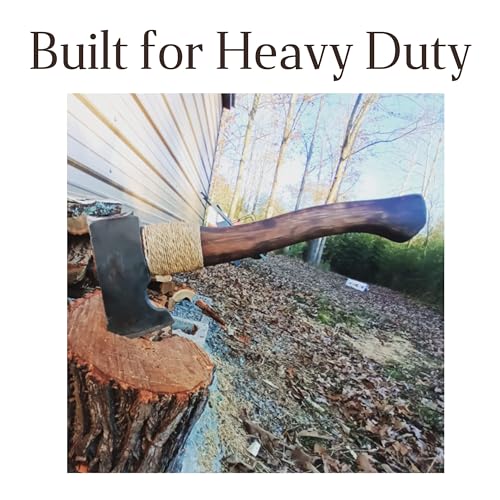 2 Pack American Hickory Axe Handle Replacement for 14" Axes That use 1-1/4 Pound Heads Complete Set with Wooden and Steel Wedges - Hatchet Handle Cuitáxi