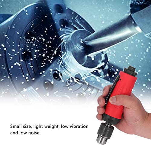 Inline Mini Air Drill with a 3/8 Keyless Chuck,20000rpm High Speed Straight Pneumatic Drill Set Power Reversible Air Drilling Tool Yunseity