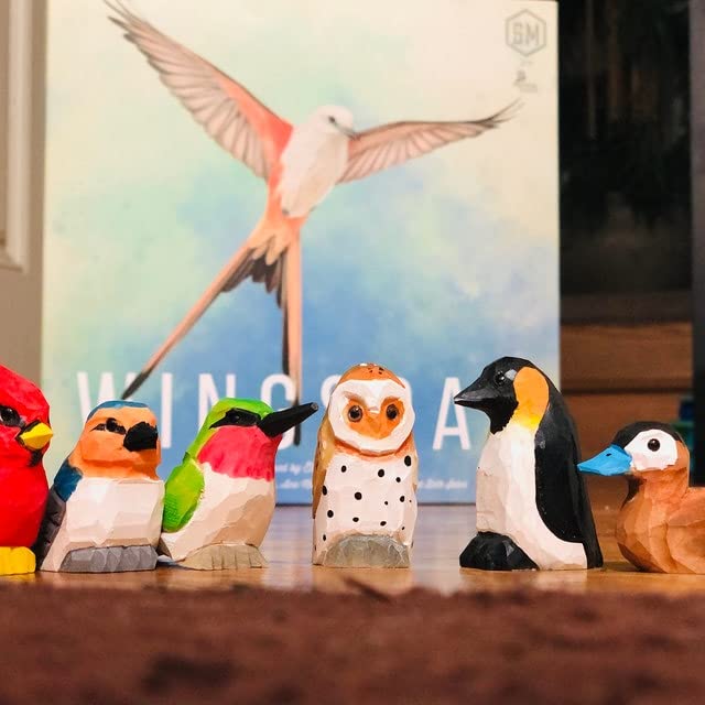 Selsela Barn Owl Wood Figurine Fake Miniature Decoration Forest Bird Carved Small Animal Sculpture Garden Statue Selsela